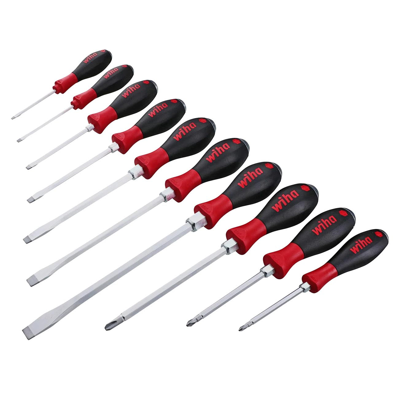 Wiha SoftFinish Extra Heavy Duty Slotted/Phillips Screwdriver Set (10 Piece Set)
