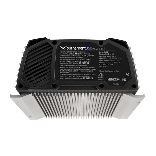 ProMariner ProTournament 360 Elite 36 amp 4-Bank Professional Grade WP Battery Charger - Lithium