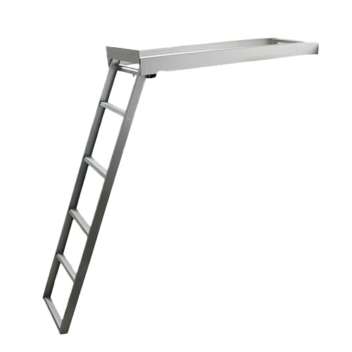 JIF Marine 4 Step Under Deck Pontoon Ladder Round Front