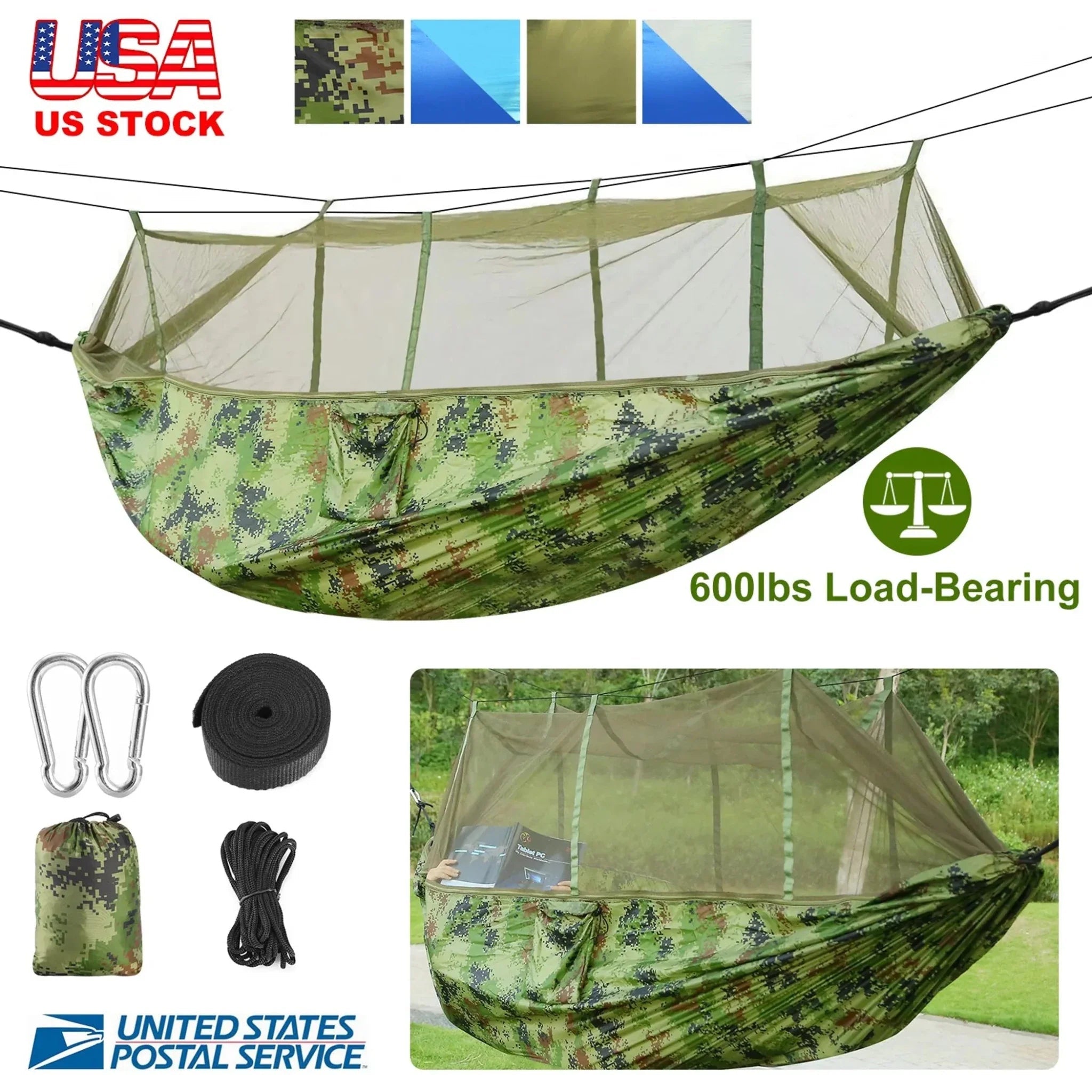 600lbs Load 2 Persons Hammock - Clinch River Fishing USA