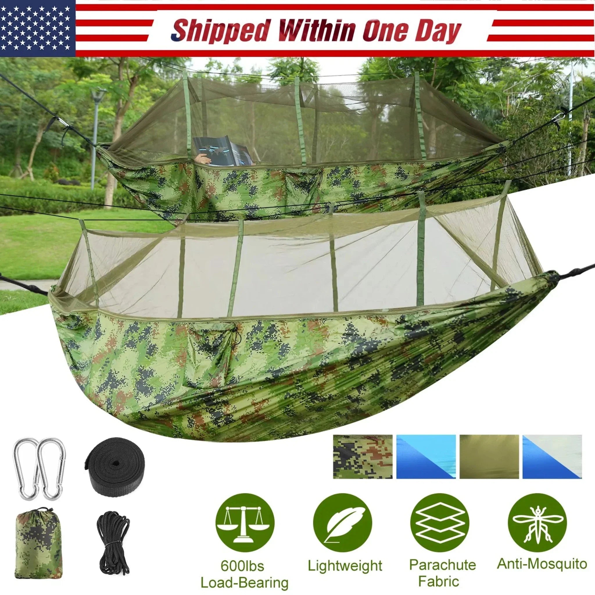 600lbs Load 2 Persons Hammock - Clinch River Fishing USA