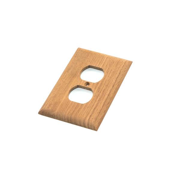 Whitecap Industries Teak Dual Outlet Cover