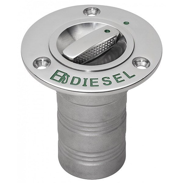 Whitecap Industries Pkgd. 316 S.S. 1-1/2" Hose Deck Fill (EPA) - DIESEL