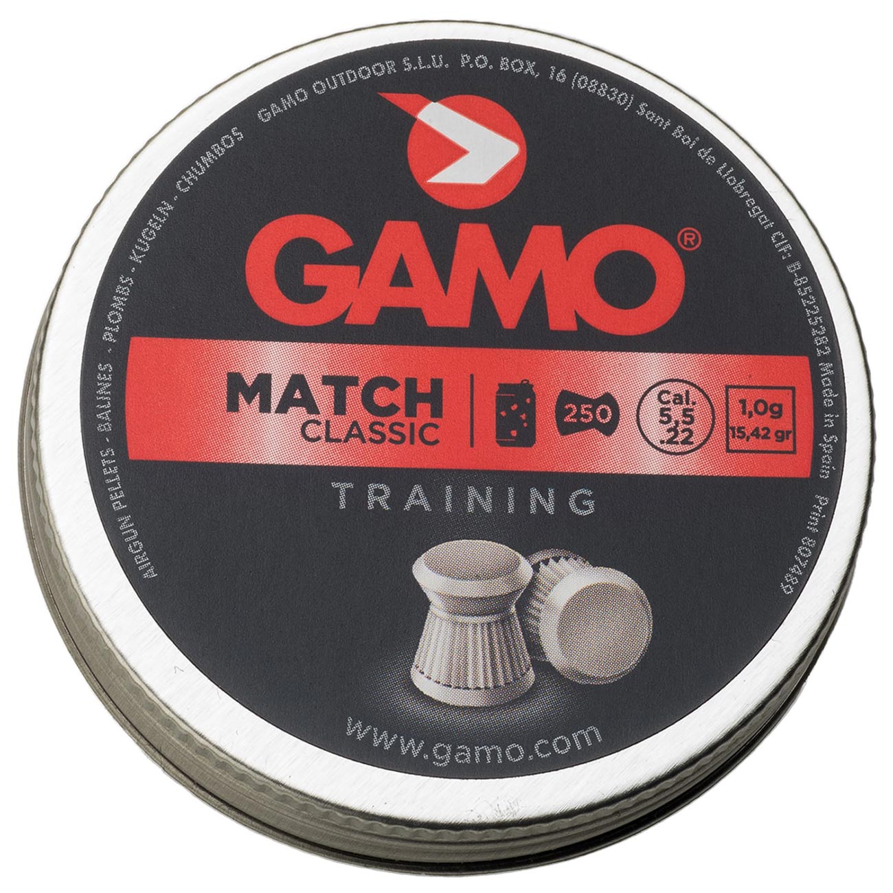 Gamo Match Grade Flat Nose Pellets 0.22cal (250 Count)