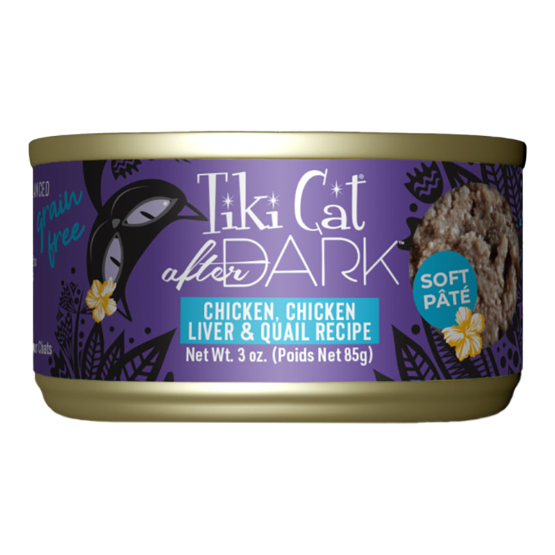 Tiki Pet Cat After Dark Pate Chicken 3oz. (Case of 12)