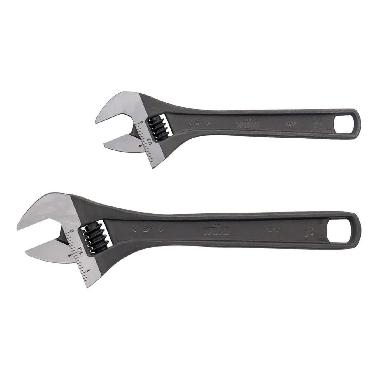 Wiha 6" & 8" Adjustable Wrenches Set (2-Piece)