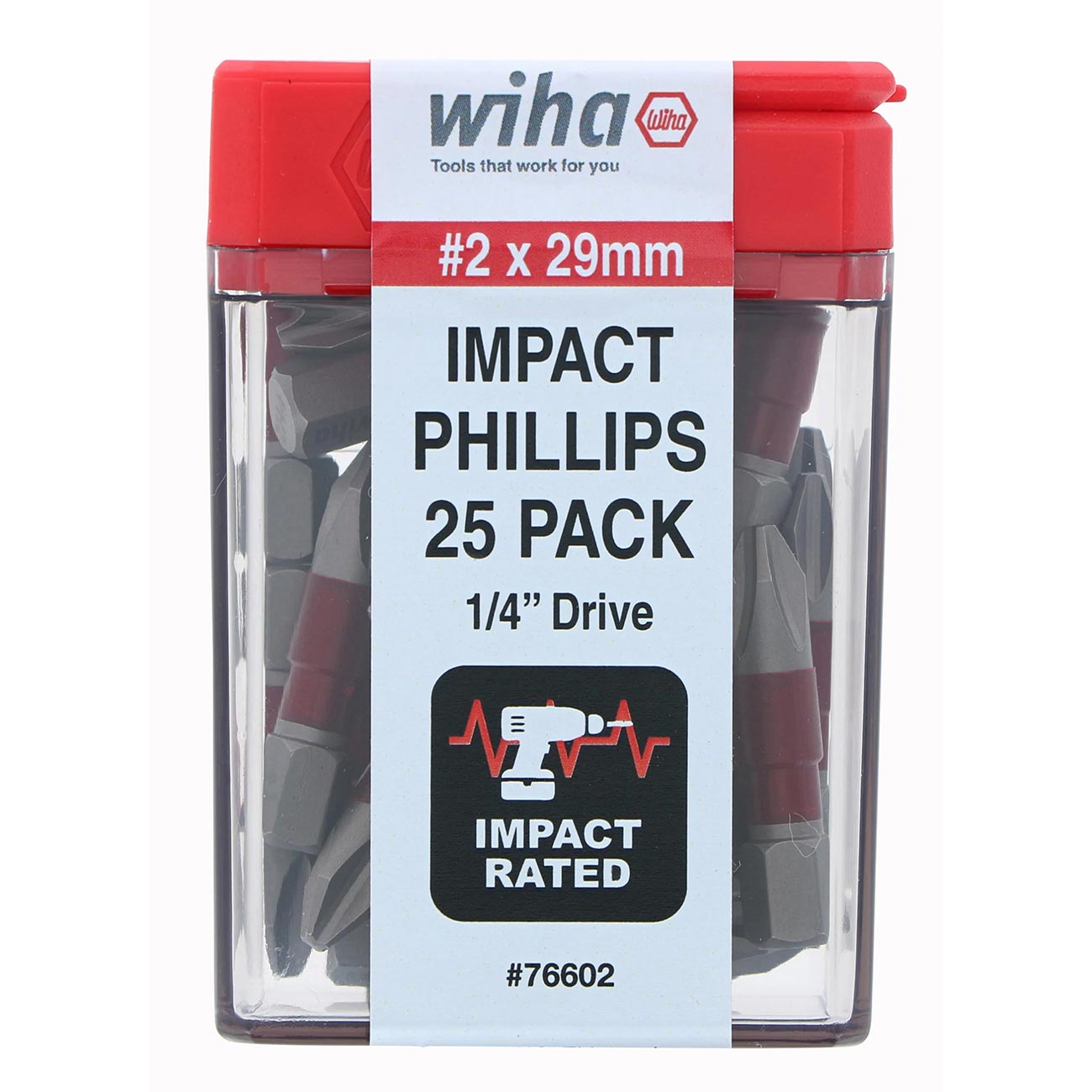 Wiha MaxxTor Phillips #2 Impact Bits (25 Piece)