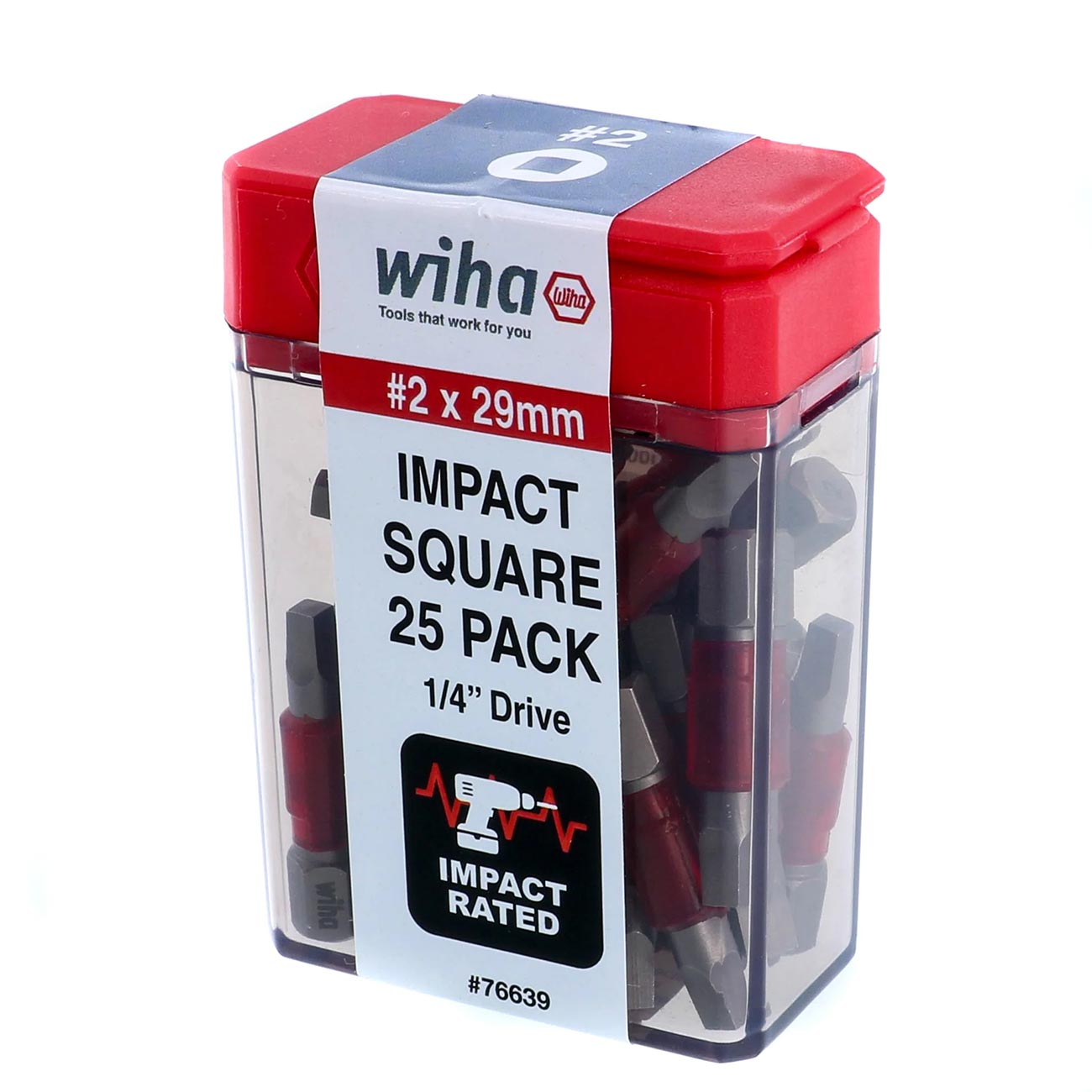 Wiha Maxxtor Square #2 Impact Bits (25 Piece)