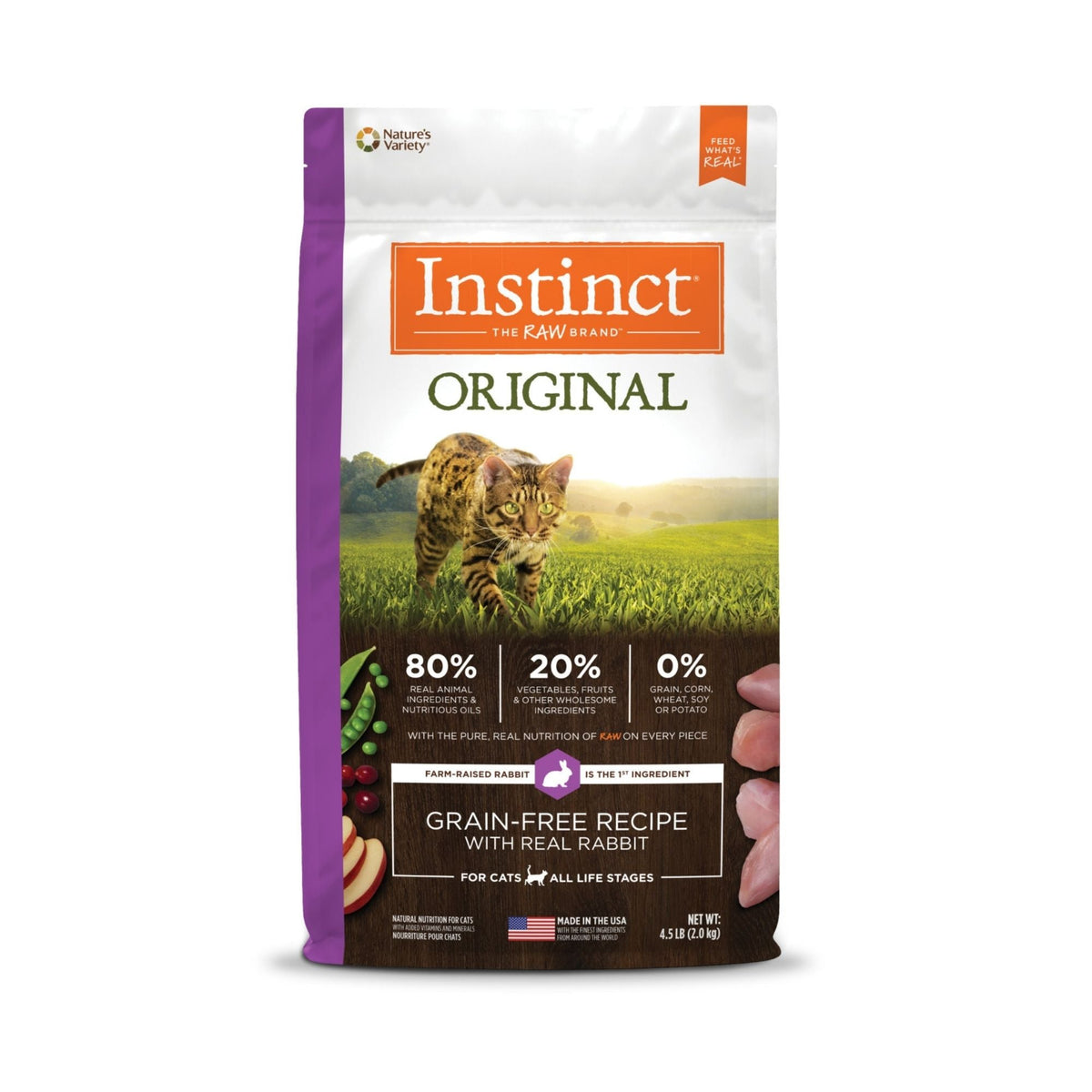 Natures Variety Instinct Original Cat Rabbit Grain-free 4.5Lb
