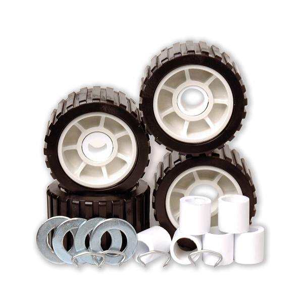 Tie Down Engineering Wobble Roller Kit  5" Ribbed Black