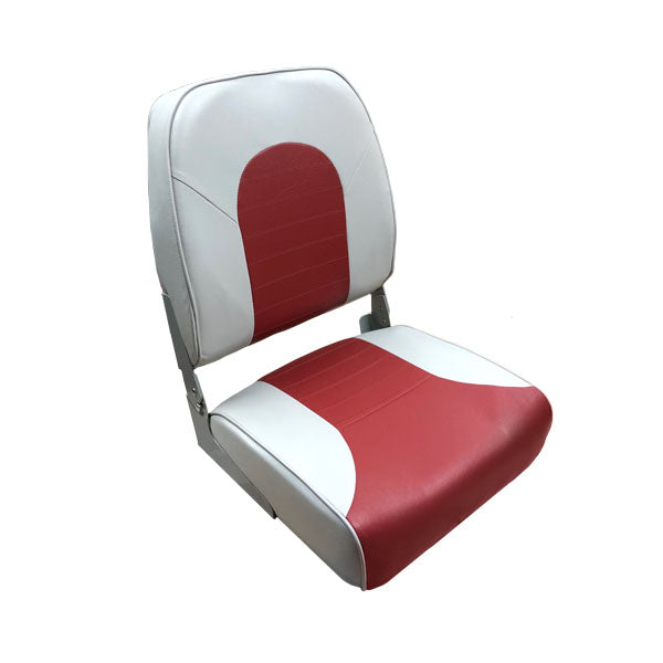 Gen3 Marine High Back Boat Seat, Gray/Red