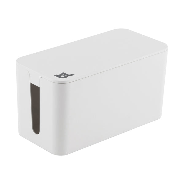 Bluelounge BLUCBM-WH-US 9.25 x 4.5 x 4.875-In. CableBox Mini Cable Organizer, BLUCBM-WH-US