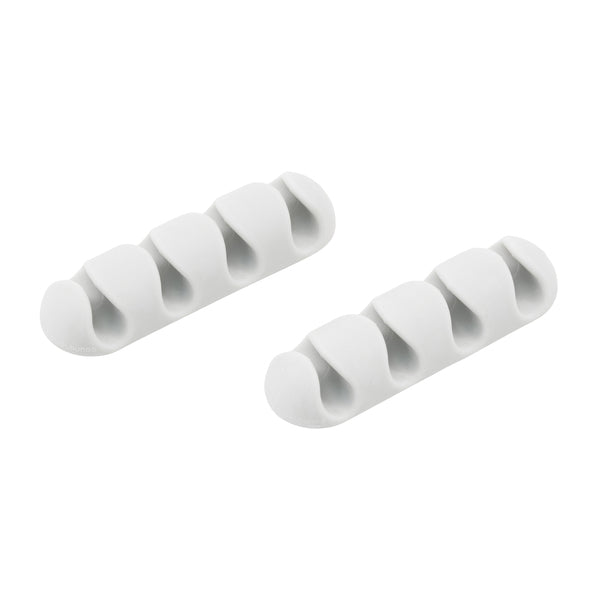 Bluelounge BLUCDMU-WH CableDrop Multi Cable Routing Clip, BLUCDMU, 2 Pack (White)