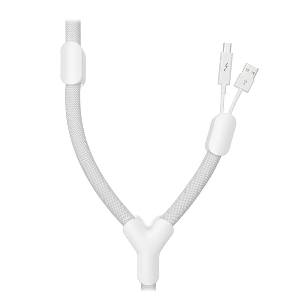 Bluelounge BLUSB-WH 118-In. Soba Braided Cable-Bundling Tubing