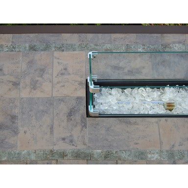 AZ Patio Heaters Rectangular Bar Height Tile Top Fire Pit with Wind Screen
