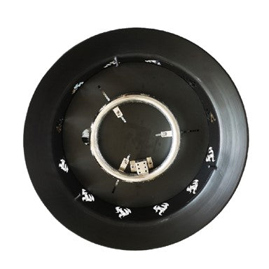 19" Round Portable Camp Fire Pit in Black