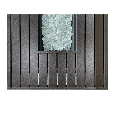 AZ Patio Heaters Outdoor Rectangle Fire Pit in Hammered Bronze with Wind Screen