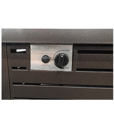 AZ Patio Heaters Outdoor Rectangle Fire Pit in Hammered Bronze with Wind Screen