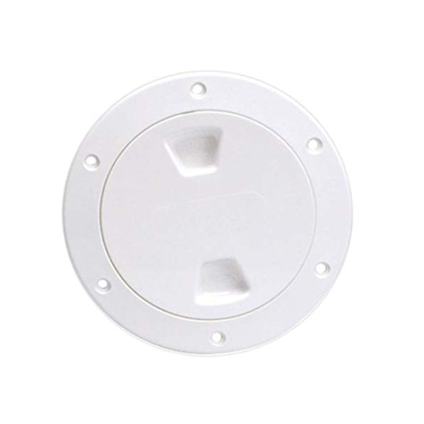 Beckson Marine Deck Plate 4" Screw Wht-Clear-Smooth