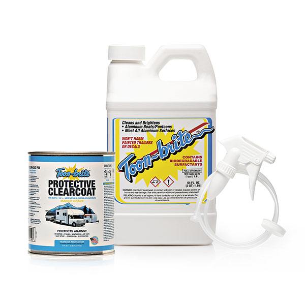 Toon Brite Aluminum Cleaner And Clear Coat Kit