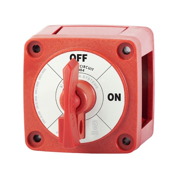 Blue Seas M Battery Switch Locking - Red