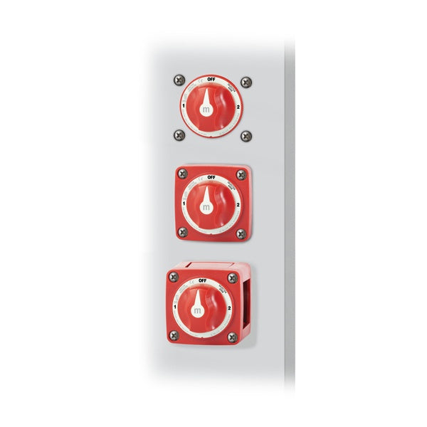 Blue Seas M Battery Switch 3 Pos - Red