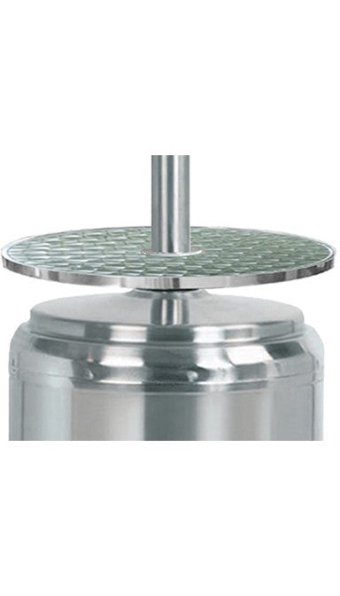 87" Tall Outdoor Patio Heater with Table - Stainless Steel