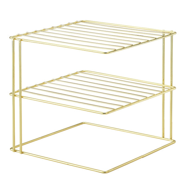 Better Houseware 1419/B Brass Corner Storage Rack