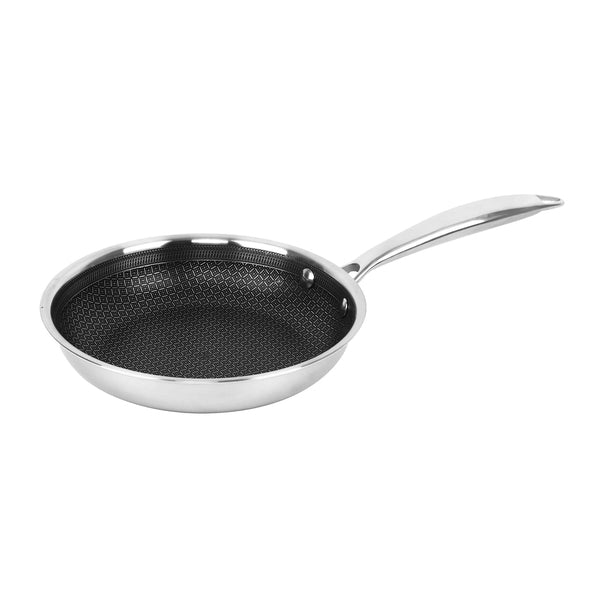 Brentwood B-FH20 3-Ply Hybrid Non-Stick Stainless Steel Induction-Ready Frying Pan (8 In.)
