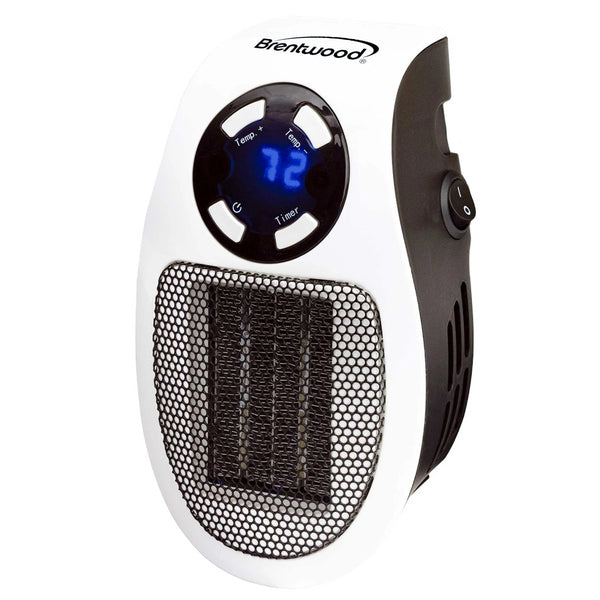 Brentwood H-C350W 350-Watt Plug-in Wall-Outlet Personal Space Heater
