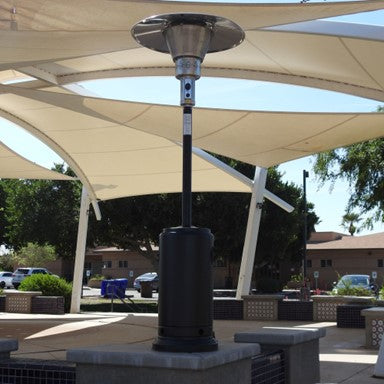 AZ Patio Heaters Commercial Patio Heater in Black with 33" Shield