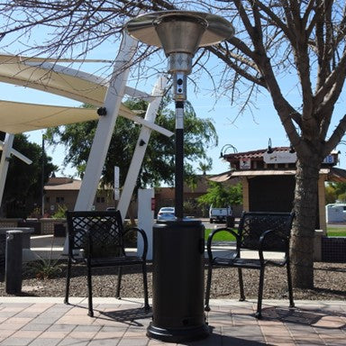 AZ Patio Heaters Commercial Patio Heater in Black with 33" Shield