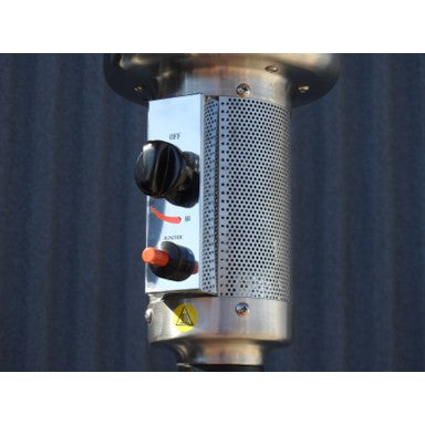 AZ Patio Heaters Commercial Patio Heater in Bronze with 33" Shield