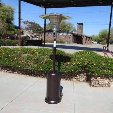 AZ Patio Heaters Commercial Patio Heater in Bronze with 33" Shield