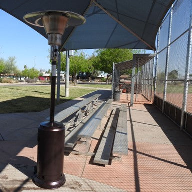 AZ Patio Heaters Commercial Patio Heater in Bronze with 33" Shield