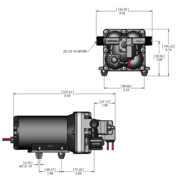 Shurflo Blaster Ii Washdown Pump 3.5 Gpm-12V