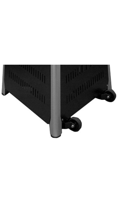 Tall Commercial Triangle Glass Tube Heater - Matte Black