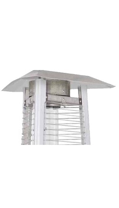 Tall Commercial Triangle Glass Tube Heater - Stainless Steel