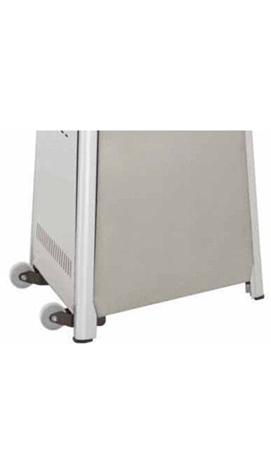 Tall Commercial Triangle Glass Tube Heater - Stainless Steel