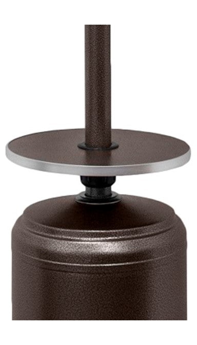 87" Tall Outdoor Patio Heater with Table - Hammered Bronze