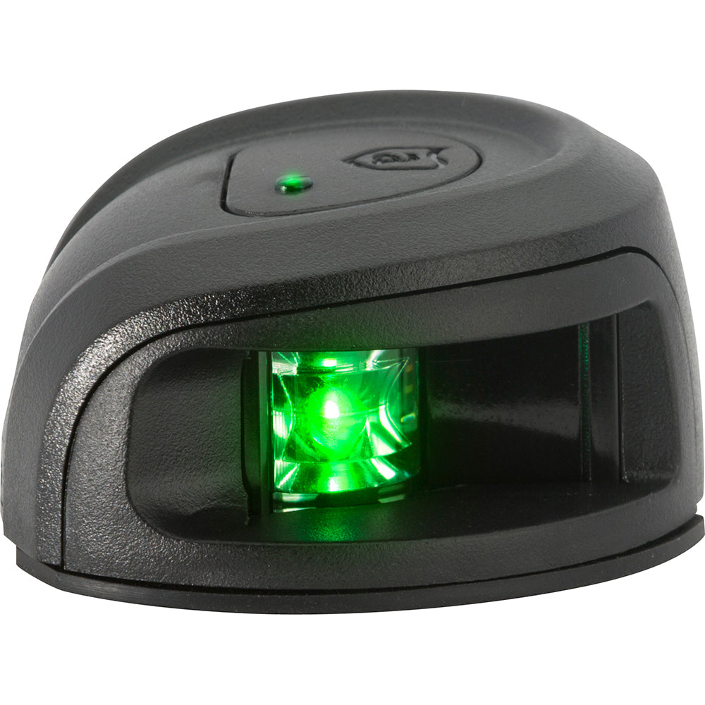 Attwood LightArmor Deck Mount Navigation Light - Black Composite - Starboard (green) - 2NM