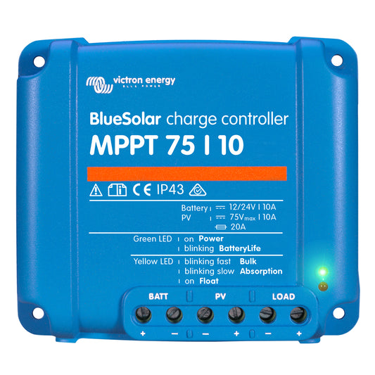 Victron BlueSolar MPPT Charge Controller - 75V - 10AMP - UL Approved