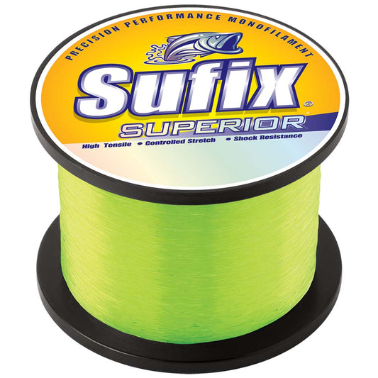 Sufix Superior Hi-Vis Yellow Monofilament - 60lb - 1825 yds