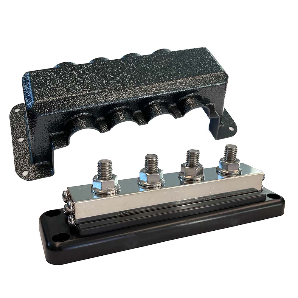 Victron Busbar 600A 4P & Cover 4X 3/8" Plus 4X M8 Terminals