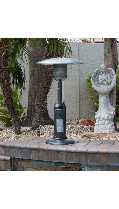 Outdoor Tabletop Patio Heater - Hammered Silver Finish