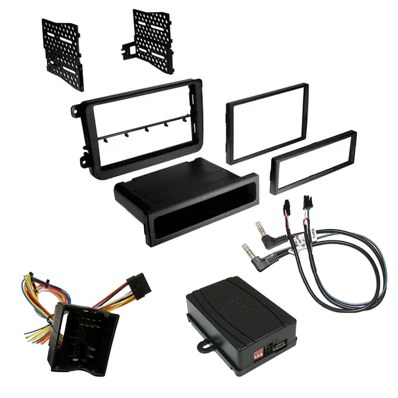 Crux Radio Replacement with Steering Wheel Control Retention and Dash Kit for Select '16-'18 VW Vehi