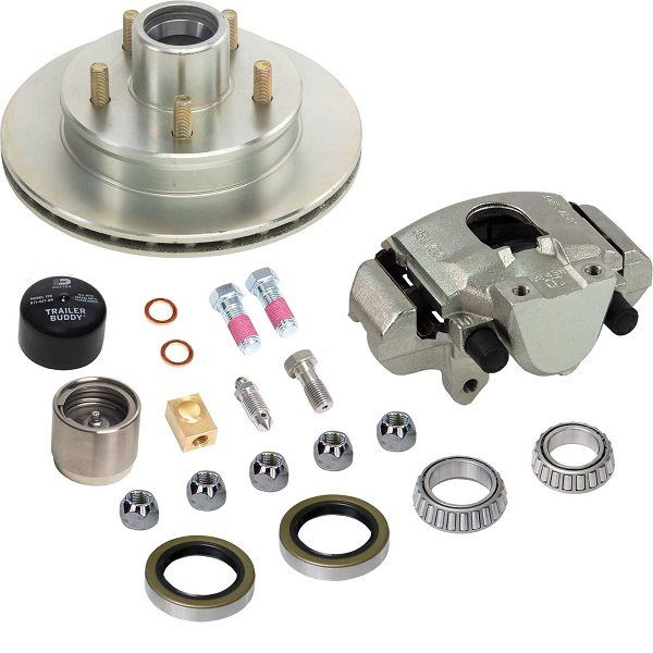 Dexter Axle Disc Brake Kit, 3,750 lb Zinc Hub/Rotor with Zinc Caliper, Compl. Whl End Kit
