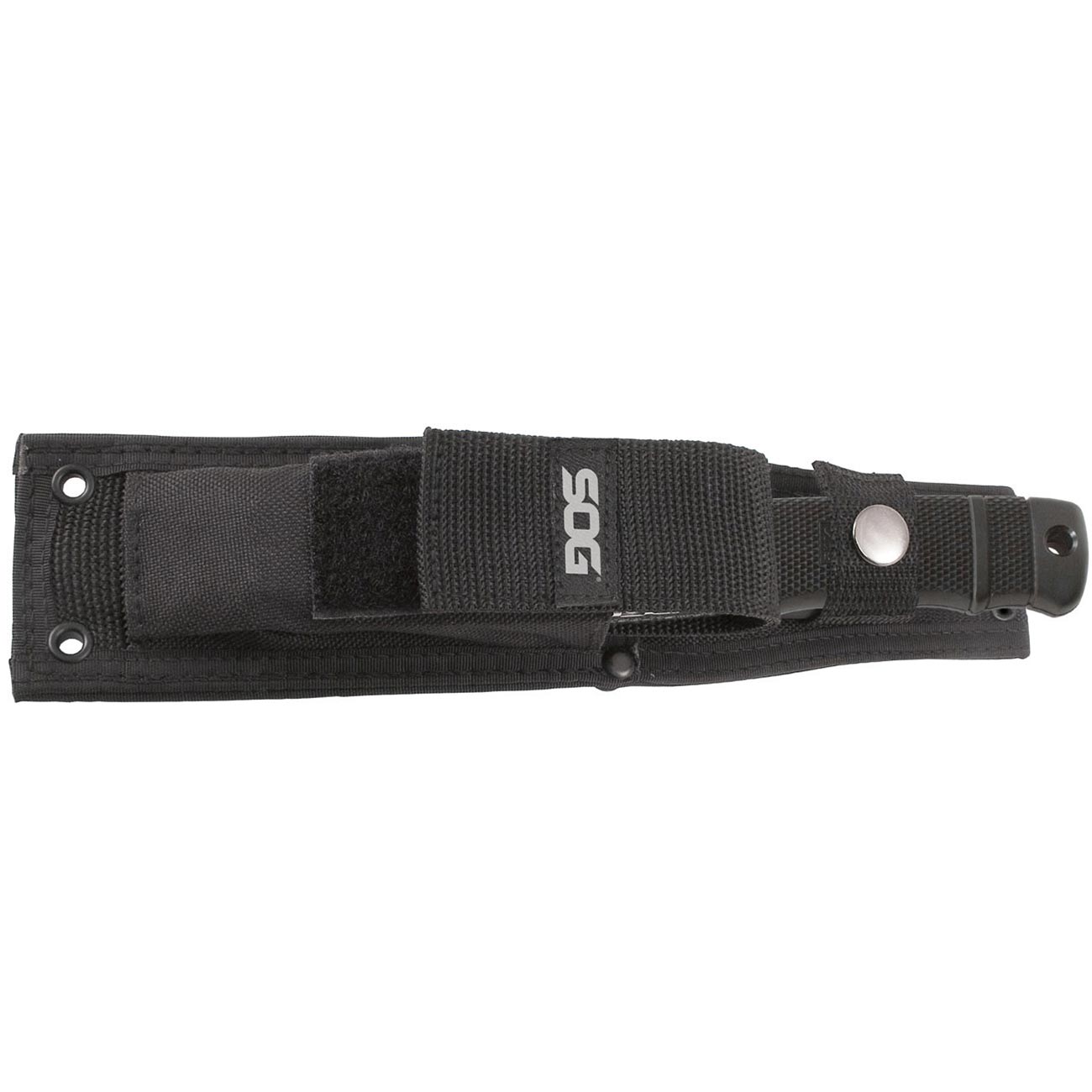 SOG SEAL Pup Elite - Fixed Blade - Nylon Sheath - Black TiNi Straight Edge Knife