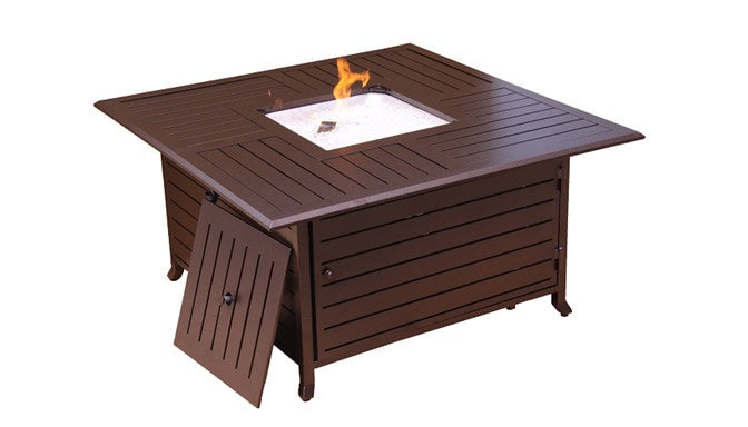 Square Extruded Aluminum Fire Pit with Lid