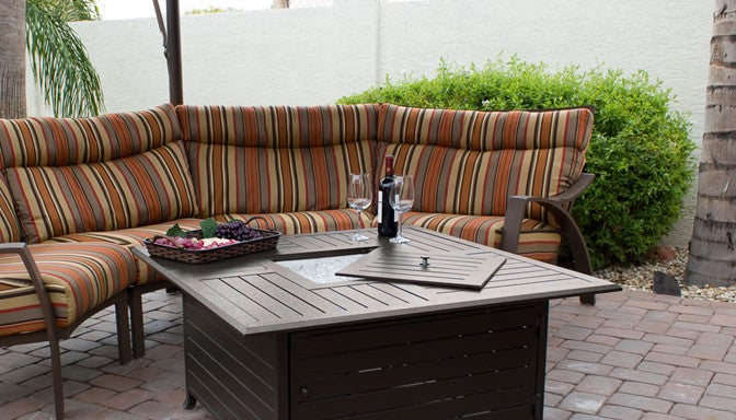 Square Extruded Aluminum Fire Pit with Lid